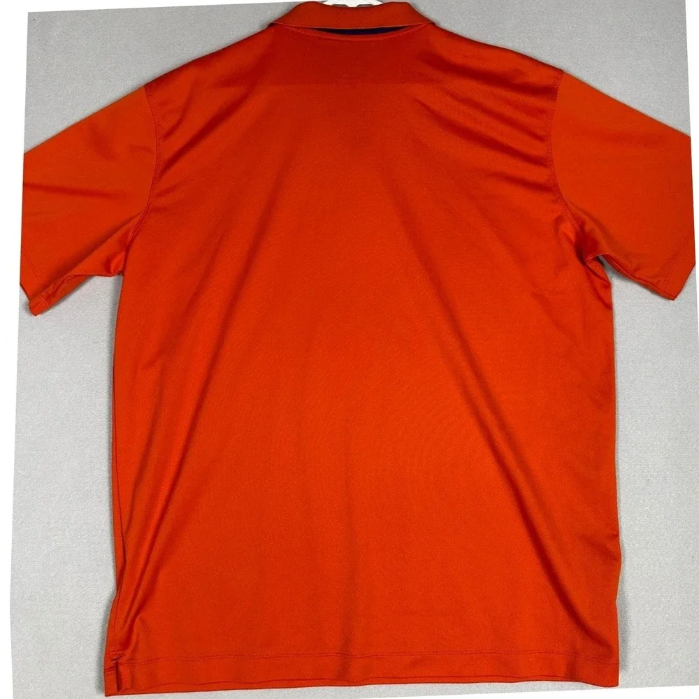 Clemson Tigers Nike Polo Shirt Mens XL Orange Dri-Fit NCAA Performance Rugby EUC